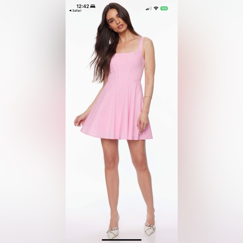 Corset mini flared dress